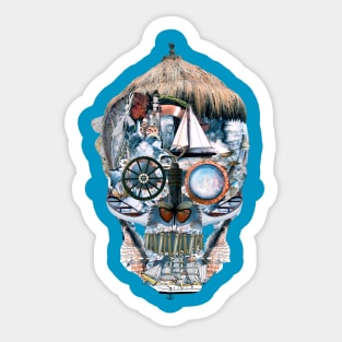 Skull Ocean Sticker